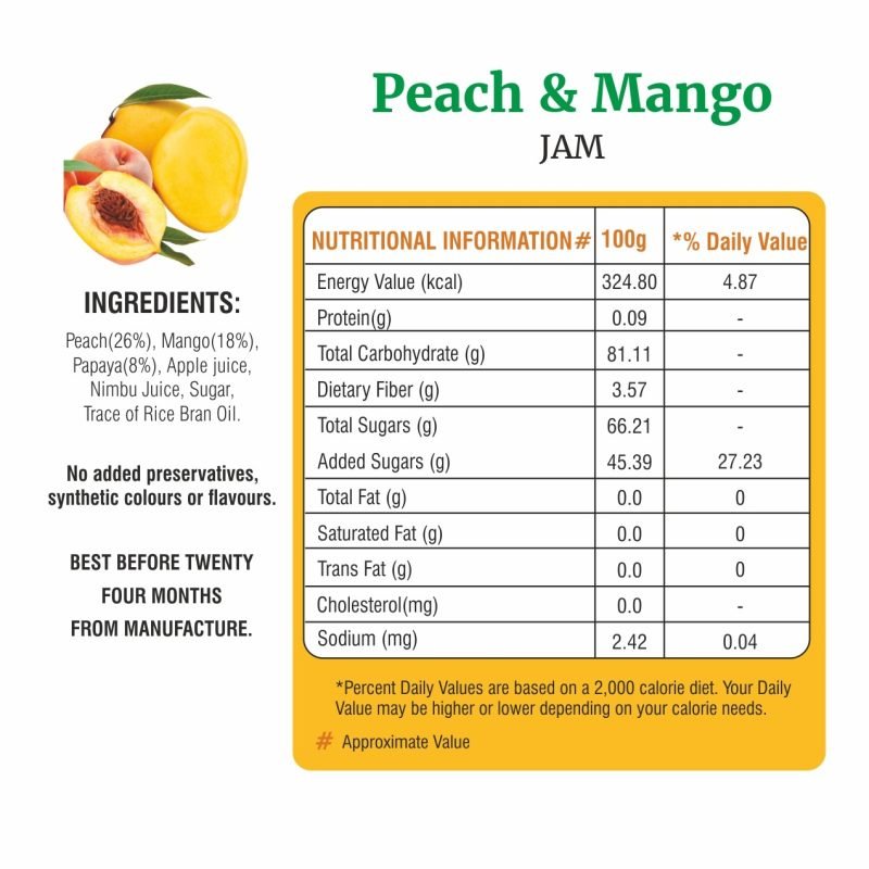 NEW Peach & Mango Jam - 240gms - Image 2
